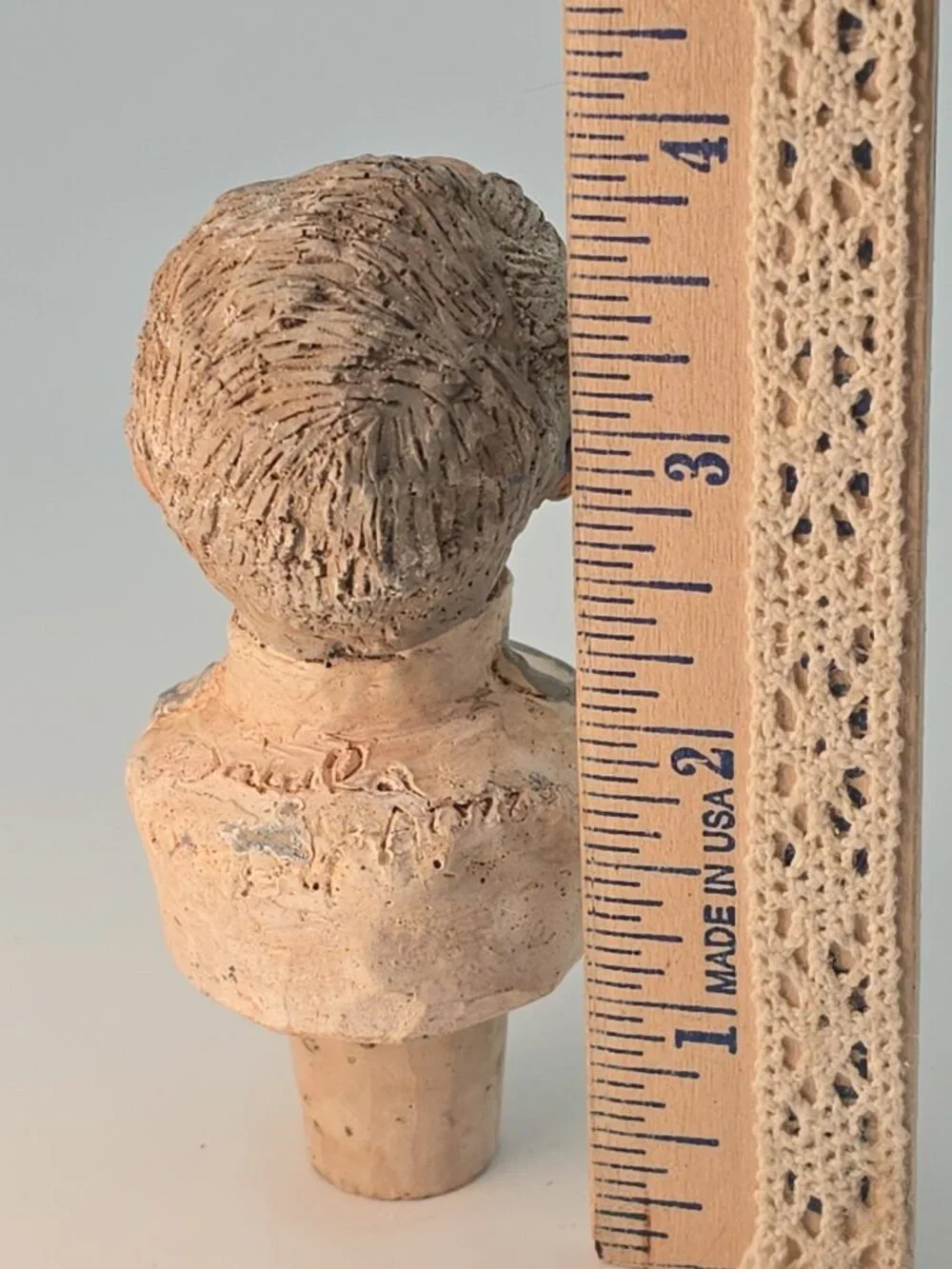 Vintage Bottle Stopper 3D Physician Doctor Folk Art Signed Dated Numbered